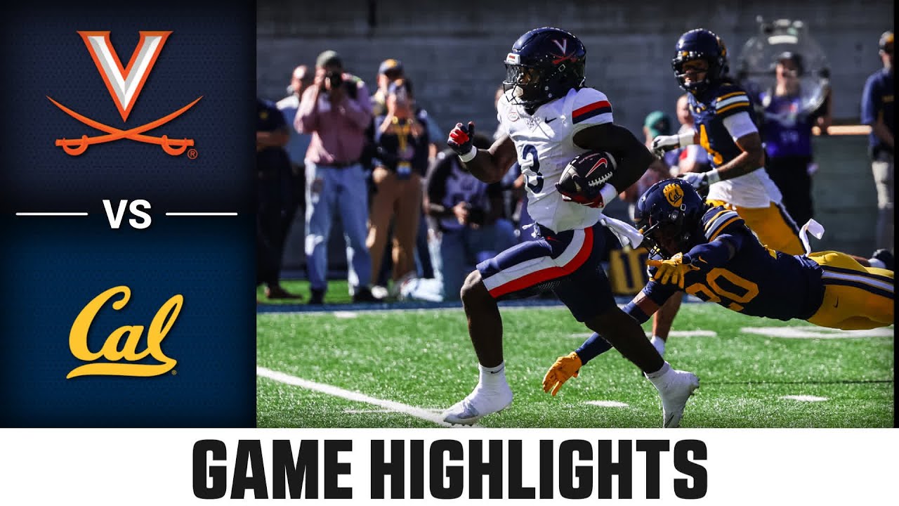 Virginia vs Cal Game Highlights | 2025 ACC Football
