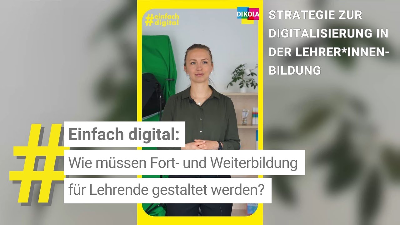 Einfach digital: Fort- und Weiterbildung f&uuml;r Lehrende