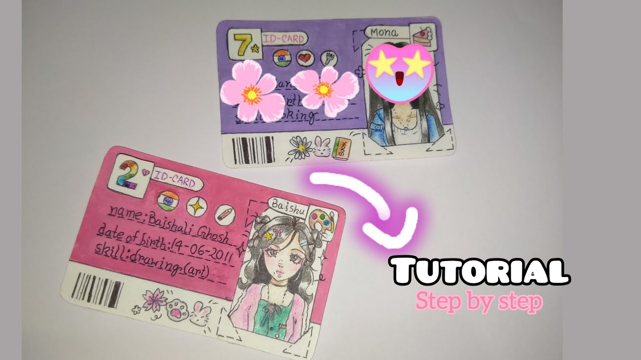 trending diy aesthetic id card step by step tutorial | 