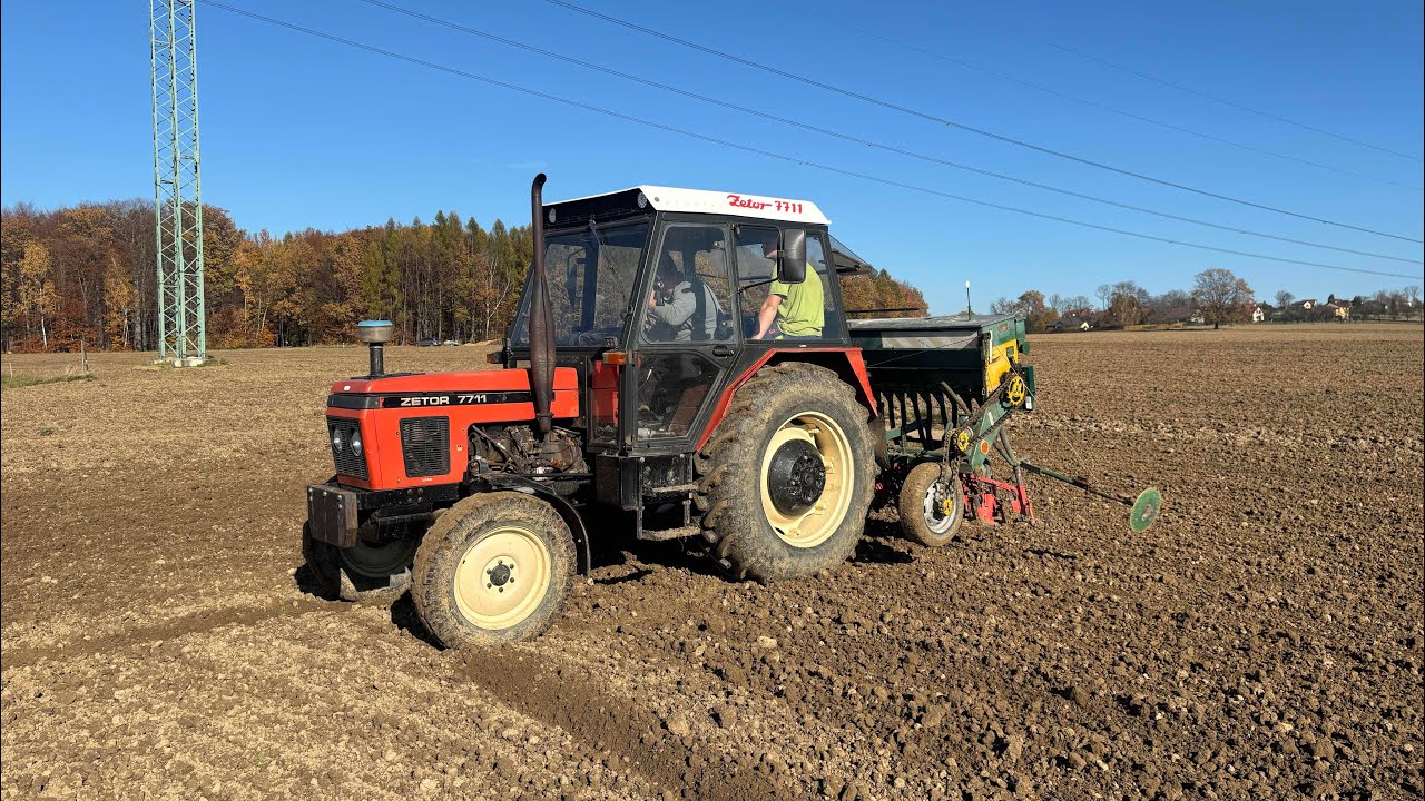 Setí triticale #Zetor 7711 sečka Privát Drill 300 poslední letošní metry 