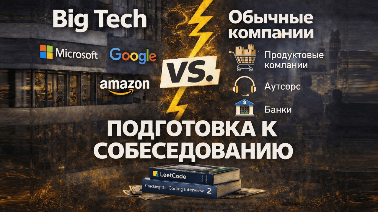 Подготовка к IT-собеседованию. Big Tech против обычных компаний