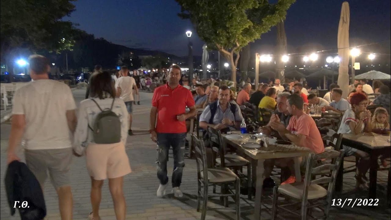 Όμορφος Βραδινός Περίπατος στη Νέα Πέραμο Καβάλας 