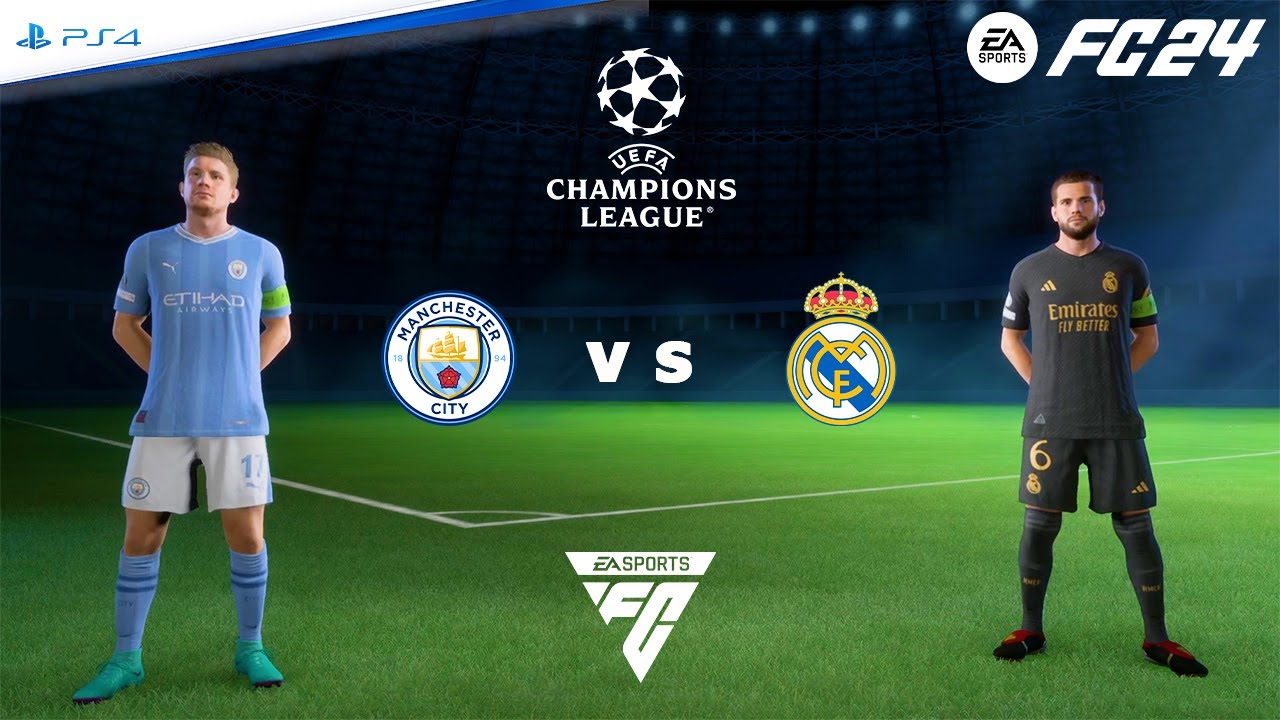 FC 24 PS4 Gameplay - Man City vs Real Madrid | UEFA Champions League 2023/24