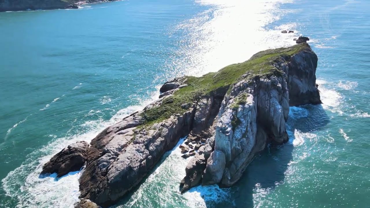 Praia do Santinho Florianópolis 4K Drone - Cinematic Aerial Stock Footage Brazil