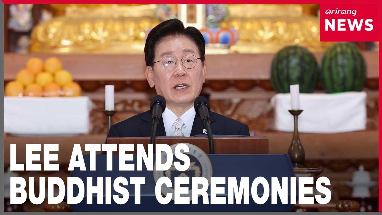 Lee stresses unity at Buddha's birthday ceremony; Lee visits all 3-major Buddhist orders