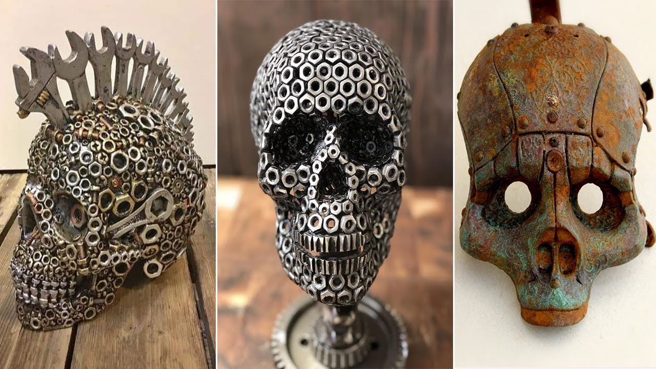 Ideas reciclaje || Top 30 cráneos hechos en chatarra || scrap metal skull