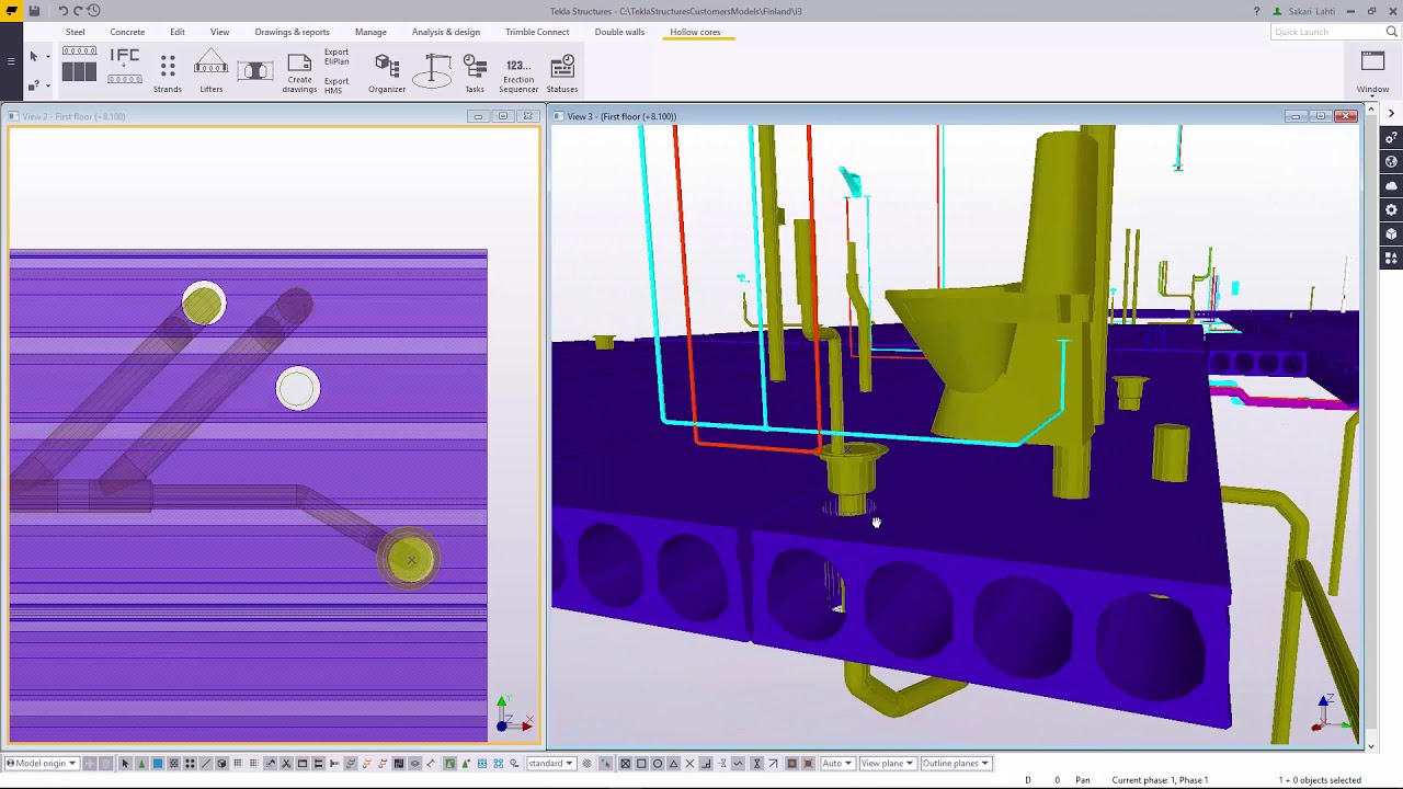 Tekla Structures for hollowcore floors