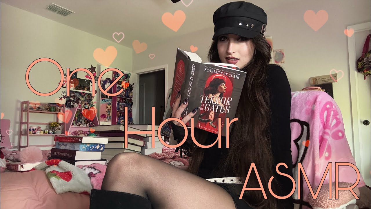 ONE HOUR ASMR (Book Tapping, Gripping, Upclose Whispering) Book Haul