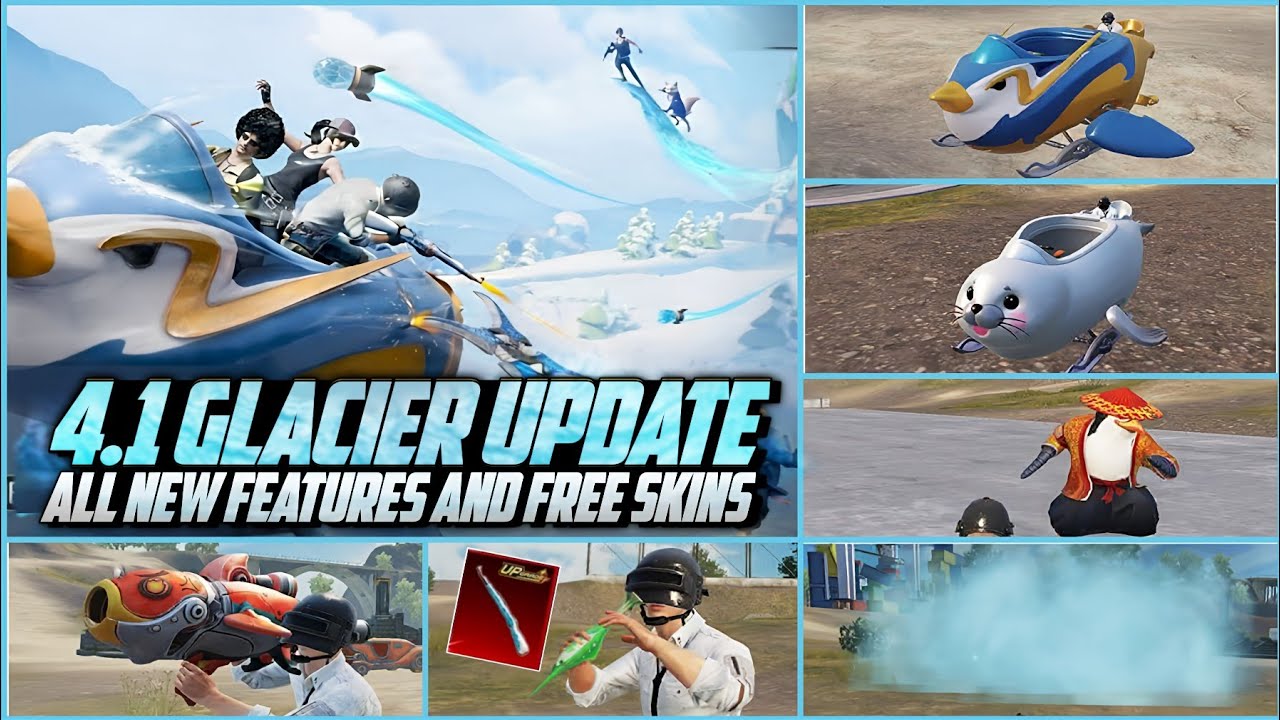 4.1 Glacier Update Free Rewards And 100 New Features | New Weapons & 3 Recall System  | PUBGM