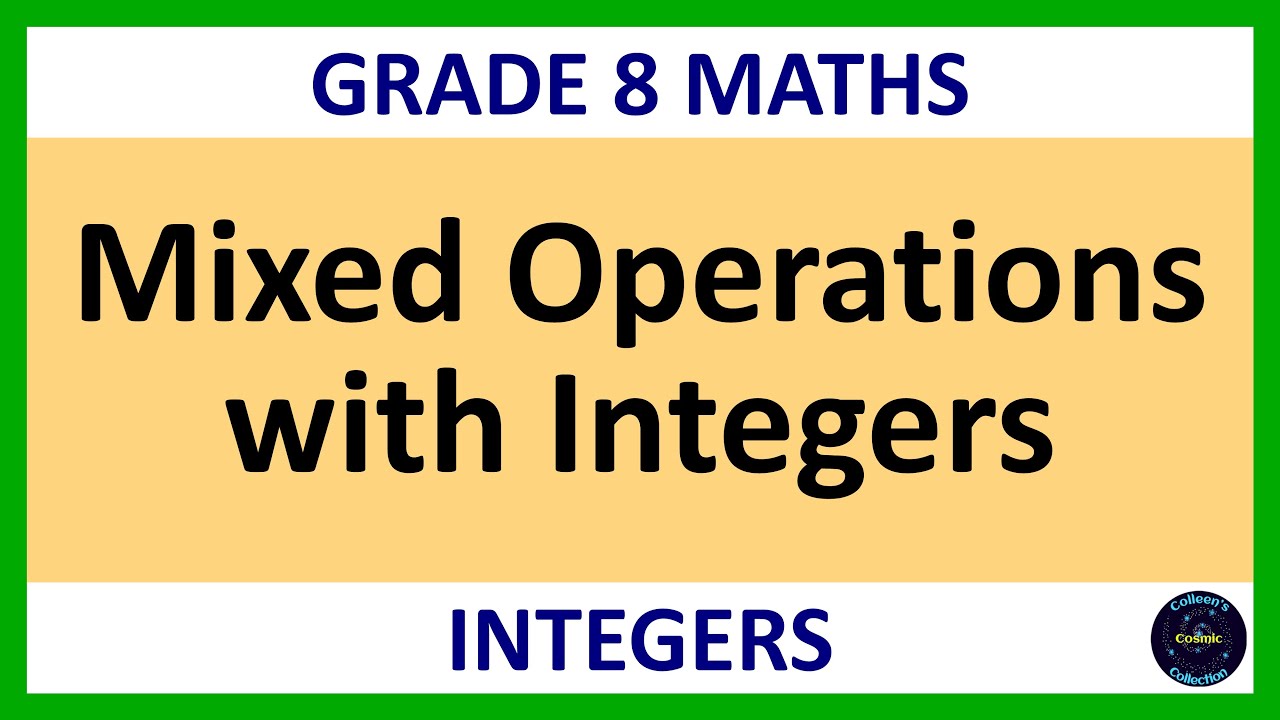 Grade 8 Maths Term 1 Lesson 11   Mixed Operations