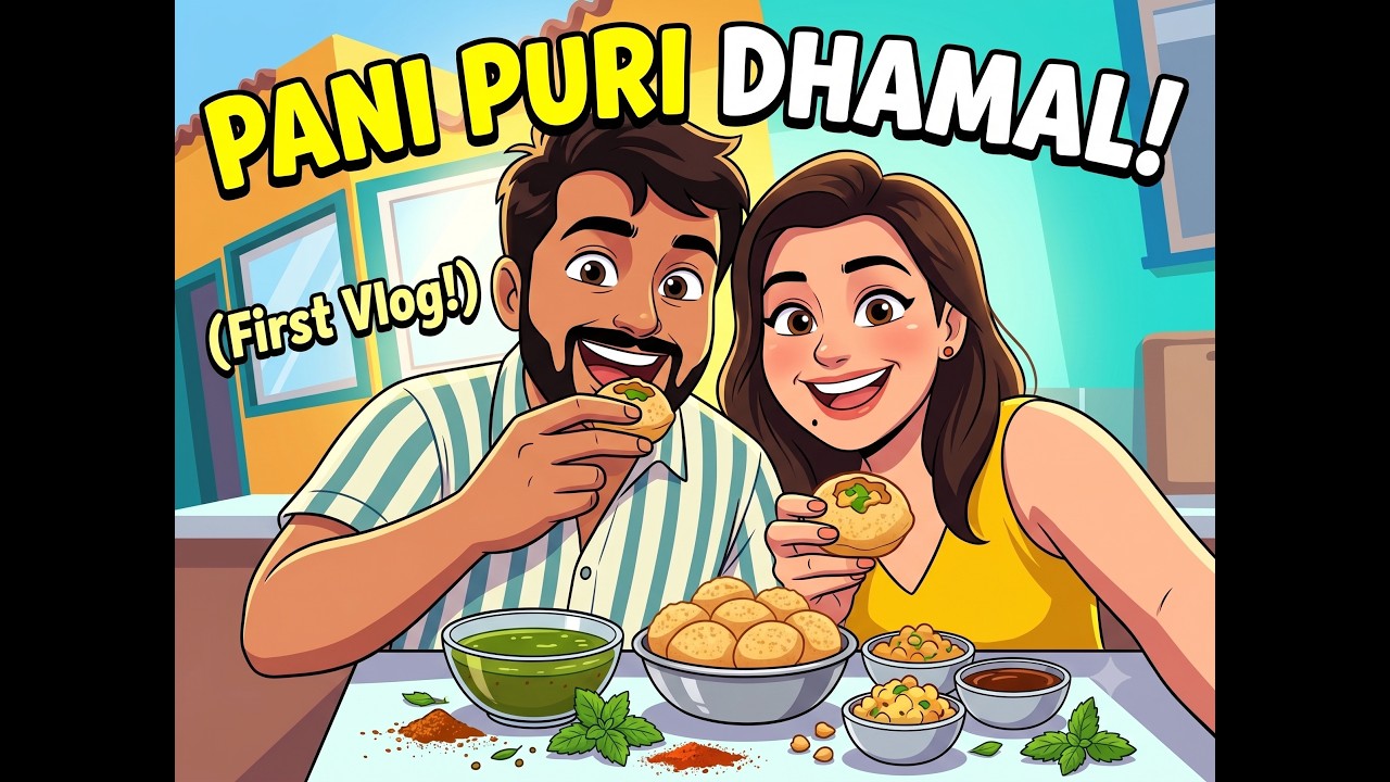 Making PANI PURI at Home! 🏠🌶️ | Our First Vlog 🎬❤️ | Vlog 01
