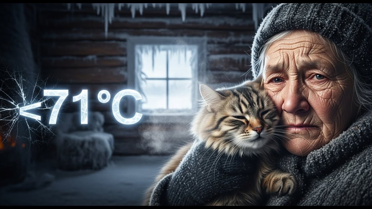 A Day in the Life of an 80-Year-Old Woman and Her Cat in Siberia | Traditional Living at -71°C ❄️🐱