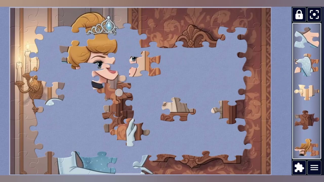 Cinderella's Reflection: From Servant to princess👑👗🔮🖼️💫//jigsaw Challenge Hub,🧩//Fun with puzzles🧩//