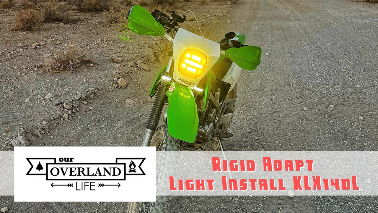 Rigid Adapt Headlight Lighting Install on Kawasaki KLX140L