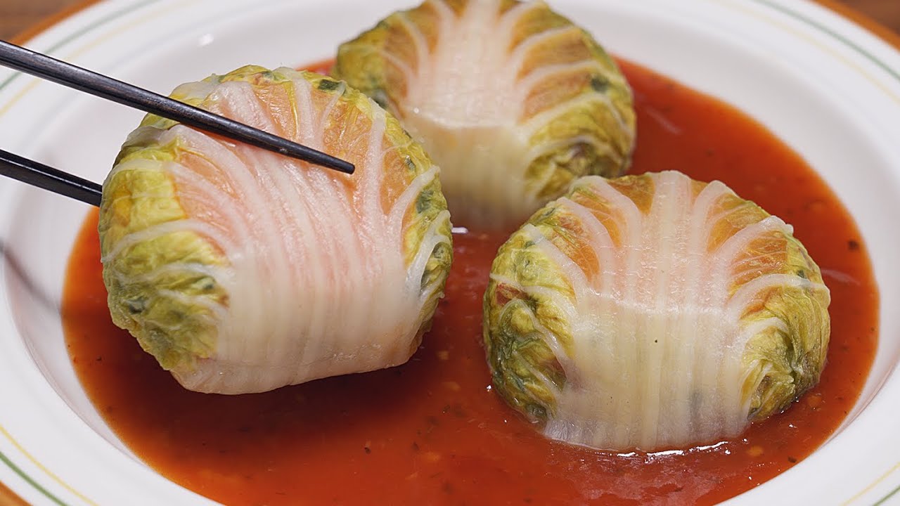 Полезные голубцы с куриной грудкой | Китайские голубцы на пару