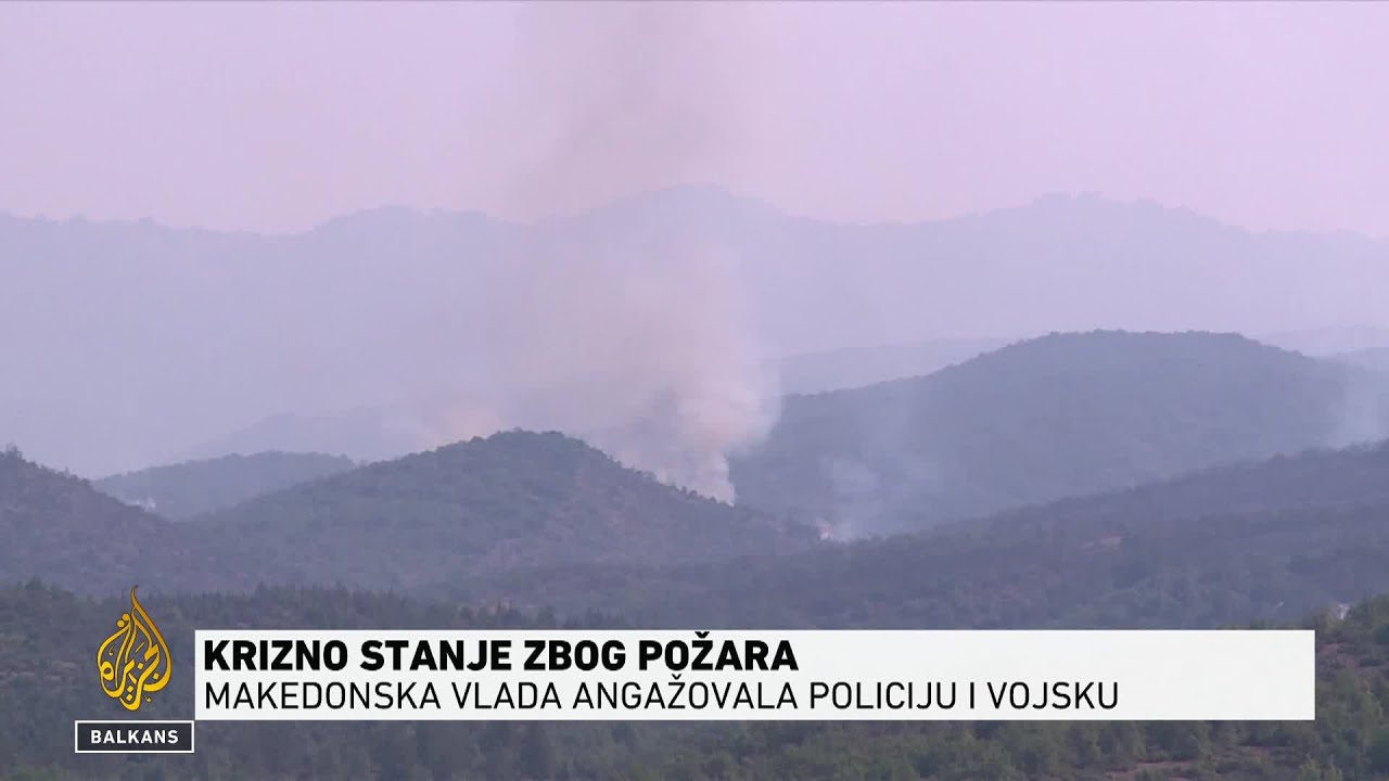 Krizno stanje u S. Makedoniji, aktivno sedam požara