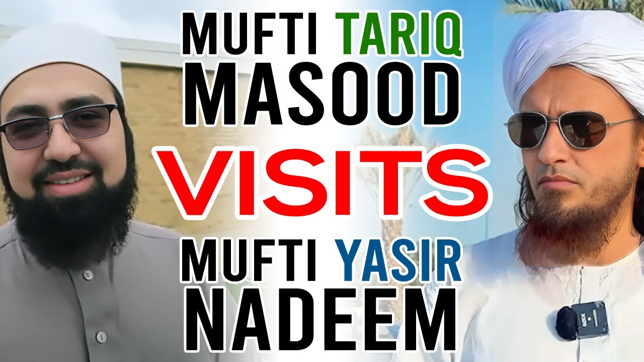 Mufti Tariq Masood visits Dr. Mufti Yasir Nadeem Al Wajidi's Madrasa | USA Vlog