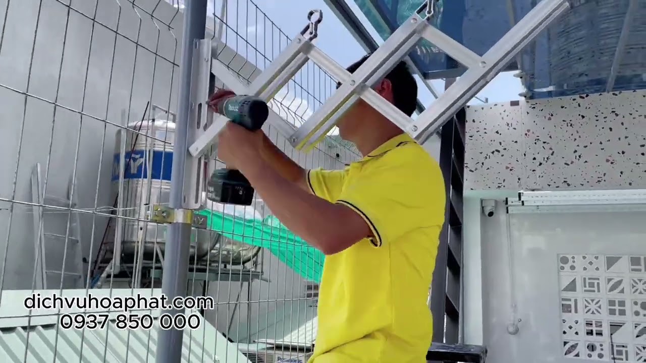 Hướng Dẫn Lắp Đặt Giàn Phơi Gắn Tường Xếp Ngang #giàn_phơi_thông_minh #giàn_phơi_quần_áo #giàn_phơi