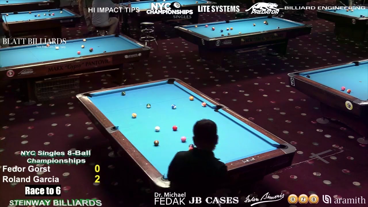Чемпионат Нью-Йорка по бильярду (8-ball) 2019 года - Роланд Гарсия против Федора Горста