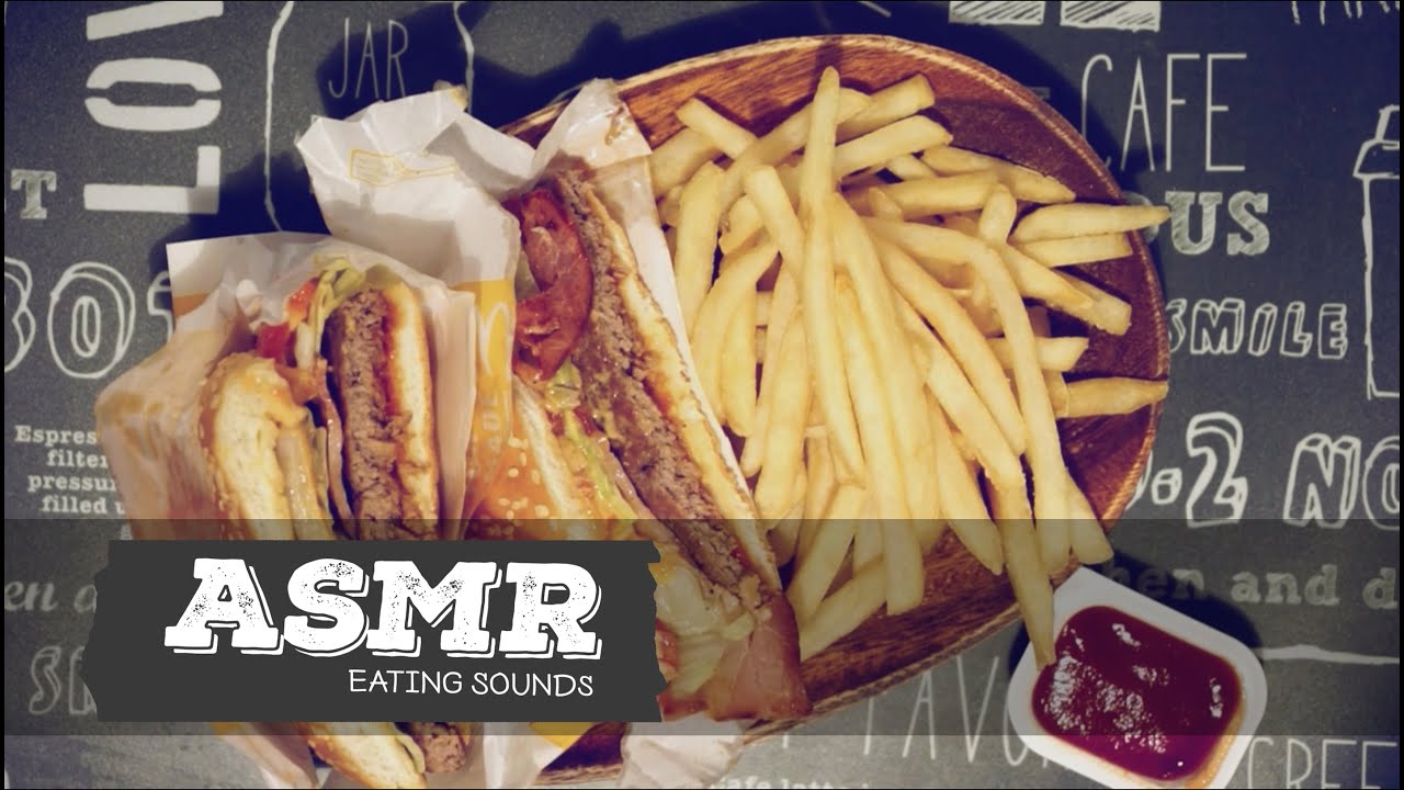 [ASMR]맥도날드 1955버거세트(일본버젼) 이팅사운드/Mcdonald's 1955 burger(Jp.ver) Eating Sounds/No talking/먹방