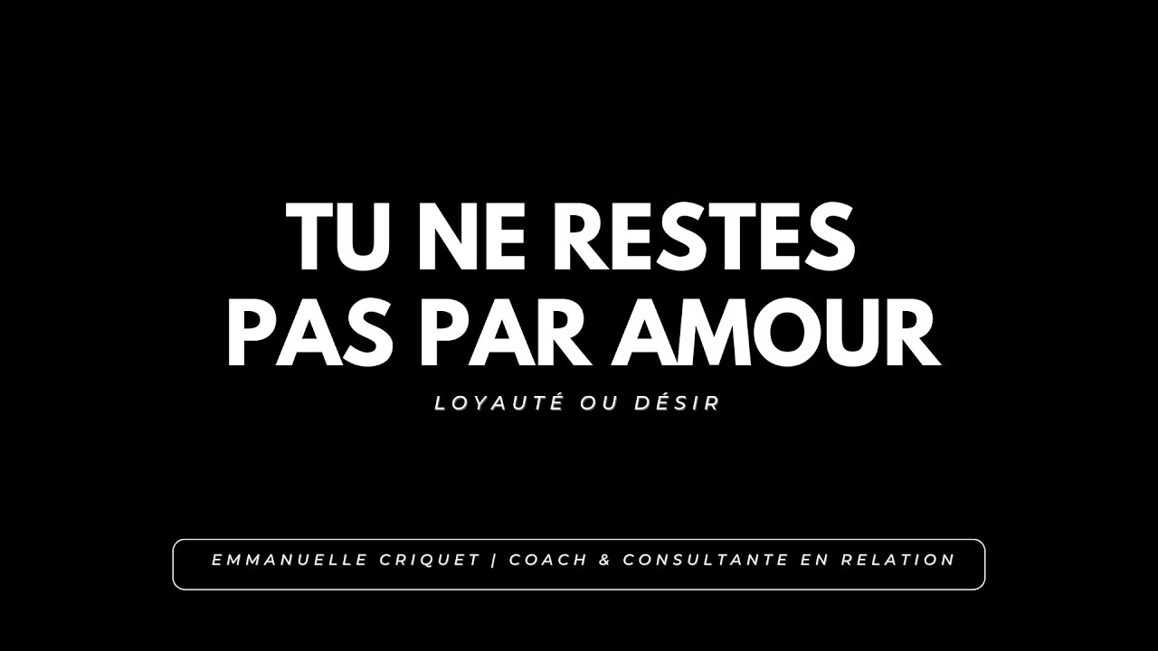 4 signes que tu restes dans une relation plus par loyauté que par désir