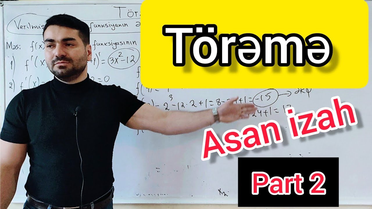 Törəmə asan izah Part 2 #riyaziyyat