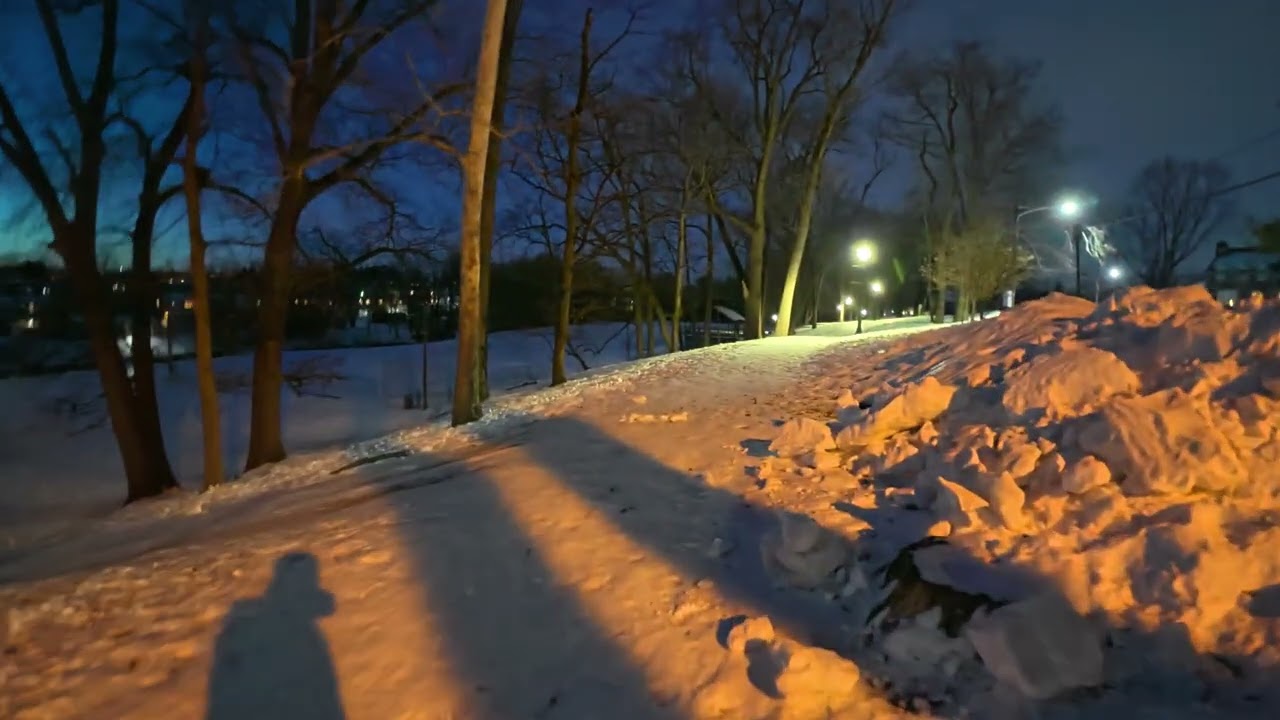 DJI Action 5 Pro Low Light Test (US Snowstorm Vlog)