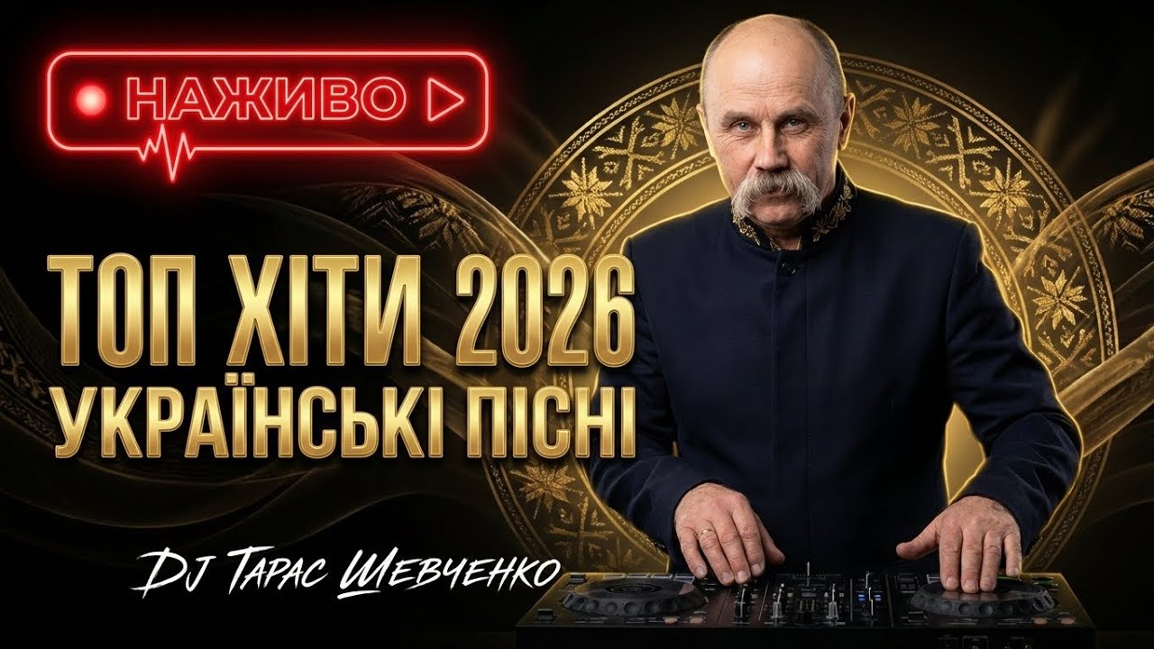 🎶 Українські Пісні 2026 • DJ Тарас Шевченко • Теплий Саунд Вечора • LIVE