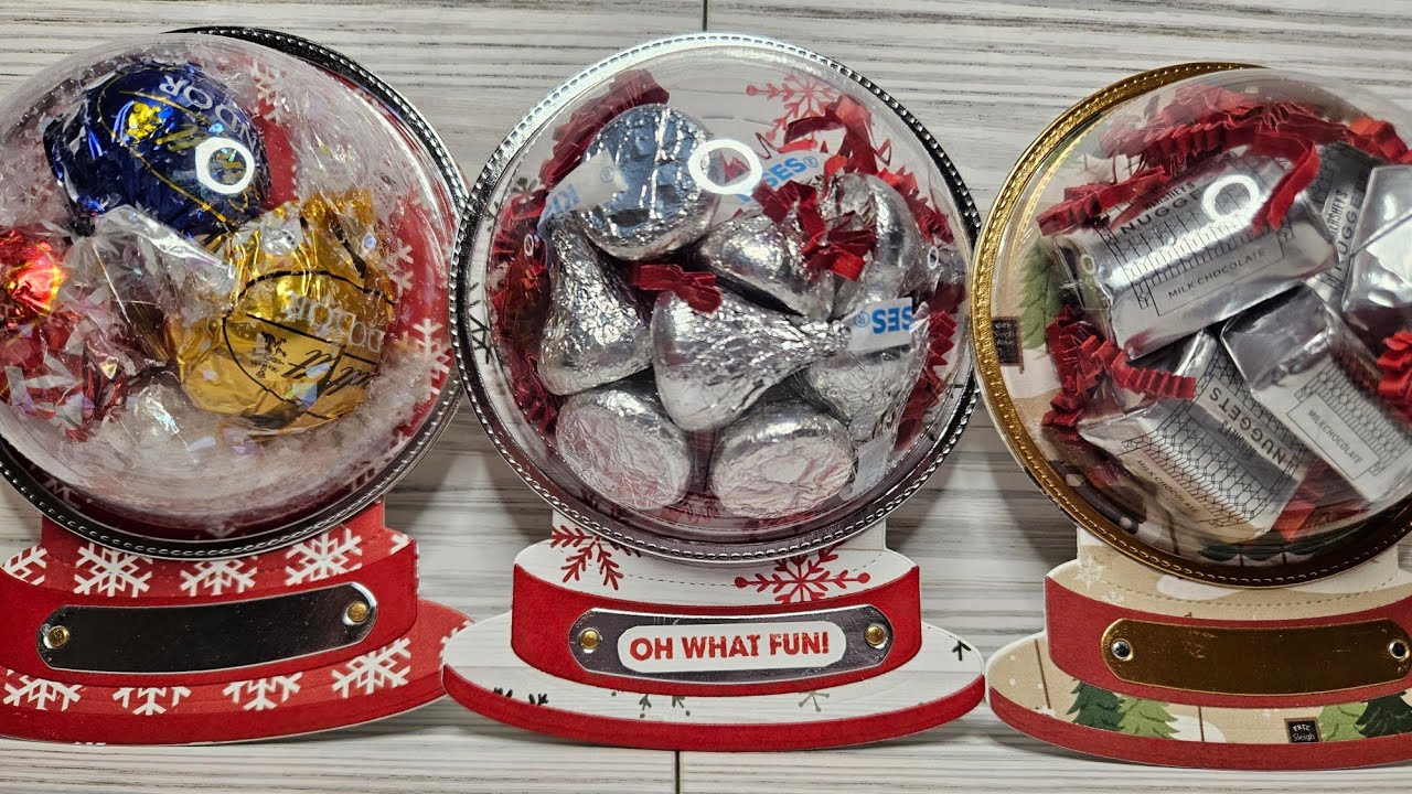 2025 Christmas in July Series: Snow Globe Treat Holder Tutorial: Craft Fair Ideas & Gift Ideas
