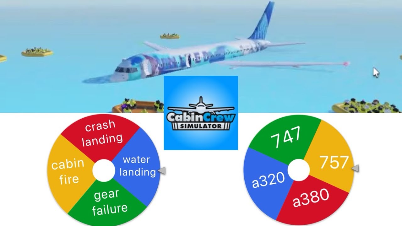 Letting the wheel spinner choose my flight (cabin crew simulator Roblox)