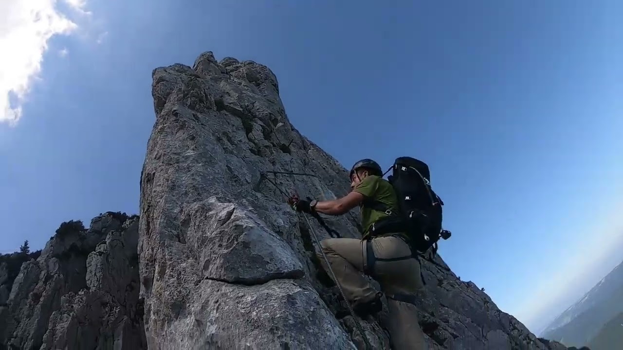 HTL-Wels  Klettersteig 08 23 am Feuerkogel OÖ Ebensee