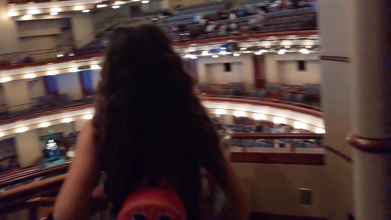 Arriving to our seats