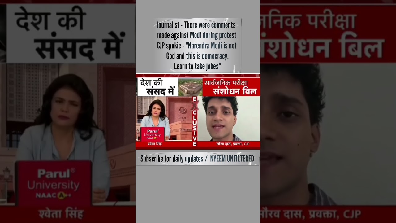 A clip from a recent TV news debate is going viral on social media, showing an exchange between jou