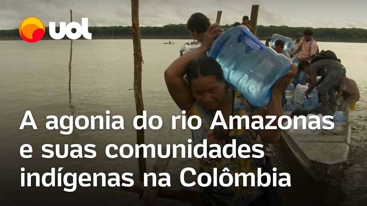 Rio Amazonas tem fluxo reduzido em 90% em meio à seca histórica que afeta comunidades indígenas