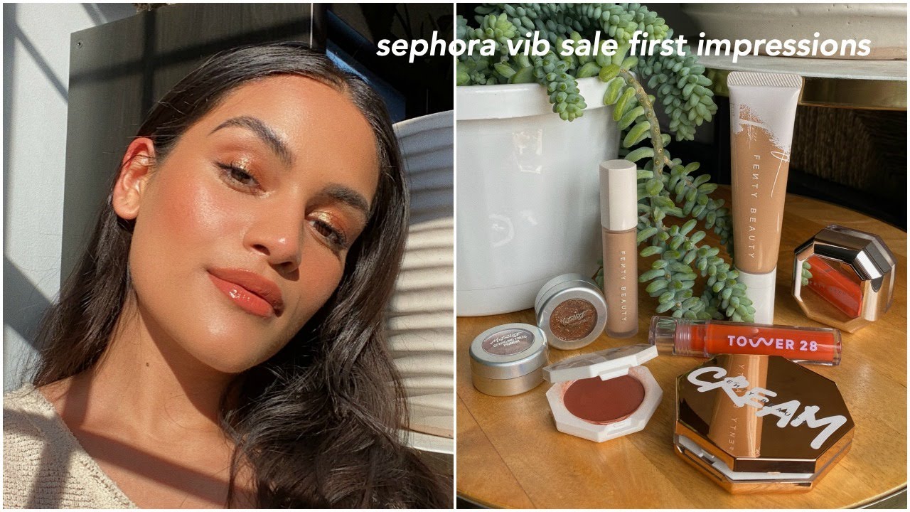 sephora vib sale haul + first impressions grwm