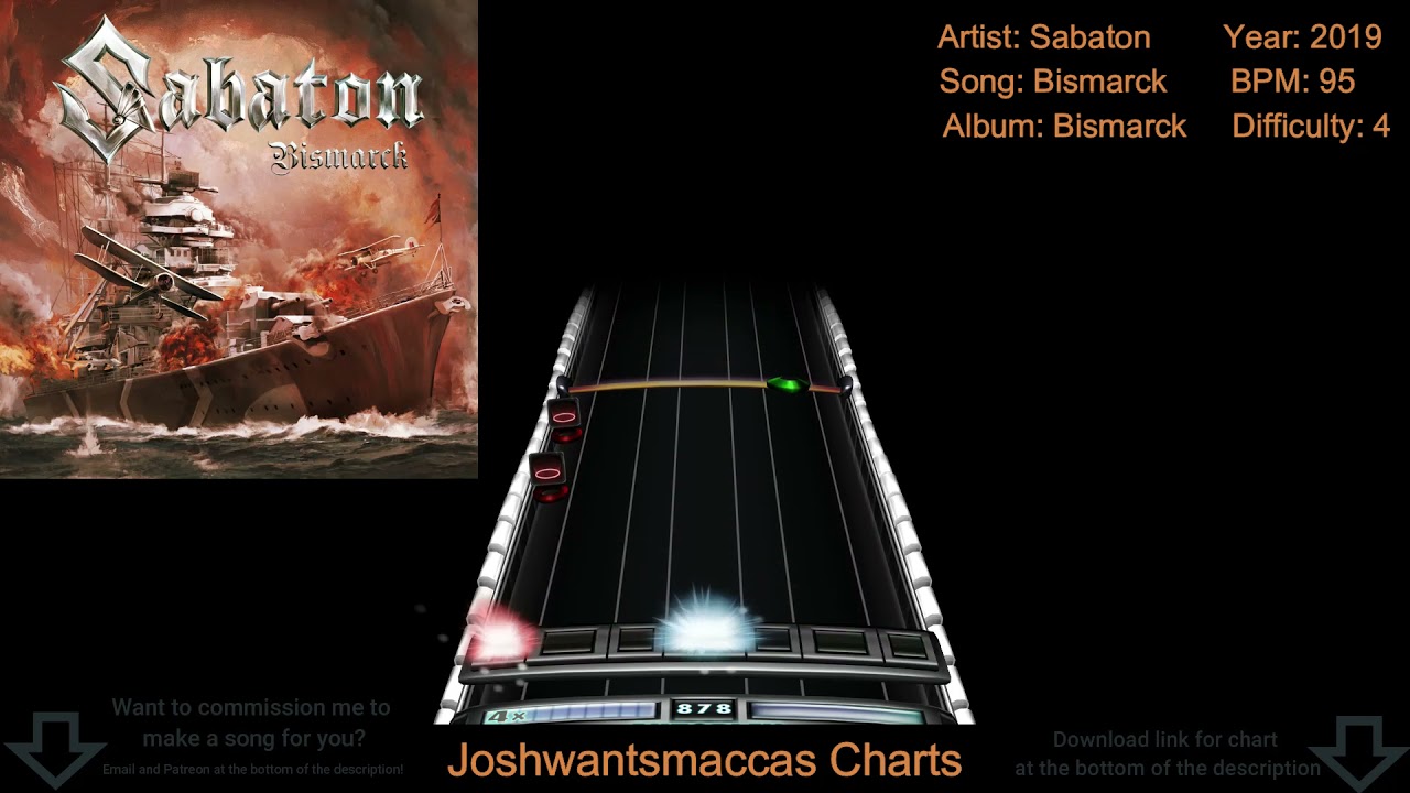 Sabaton - Bismarck Real Drums Chart (Phase Shift Custom)