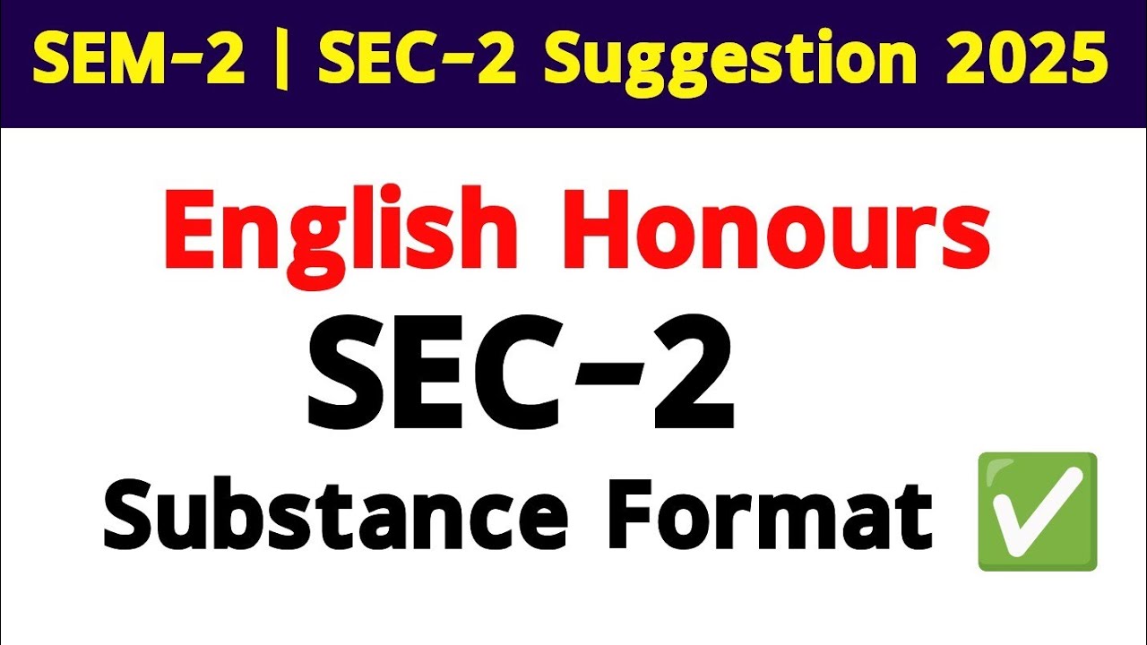 2nd Semester English Honours SEC-2 Suggestion 2025 | Academic Writing MOCK TEST 2025 | Cu