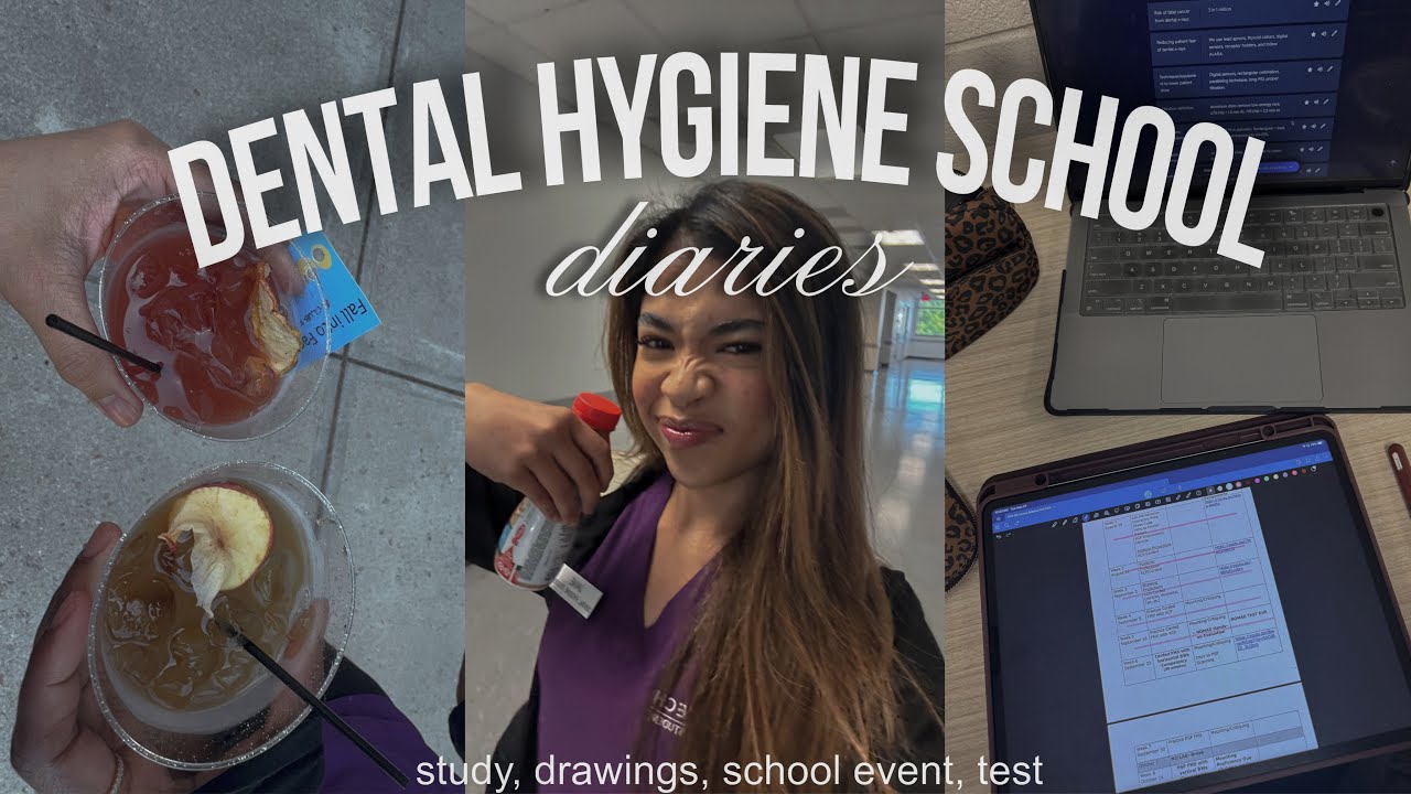 6th week of dental hygiene school𝜗𝜚⋆₊˚study, anatomy test 1,  corded fmx comp, drawings,school event