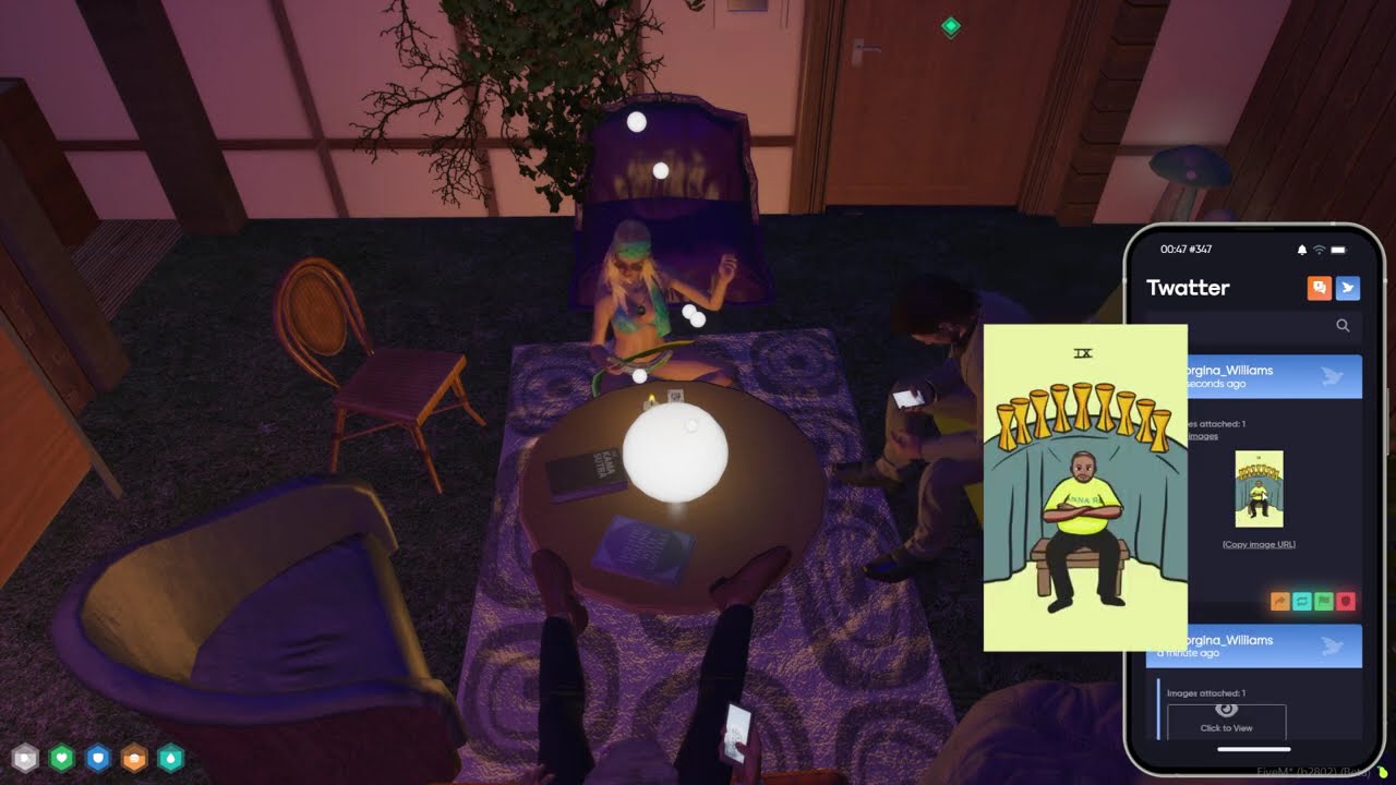 Lang gets an ominous tarot card reading - NoPixel 4.0