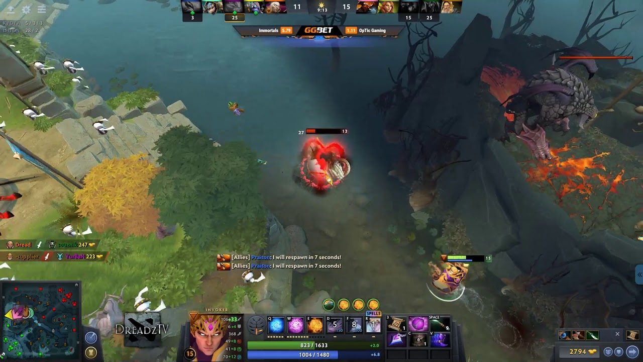 Dread's stream | Dota 2 - Invoker | 25.06.2018