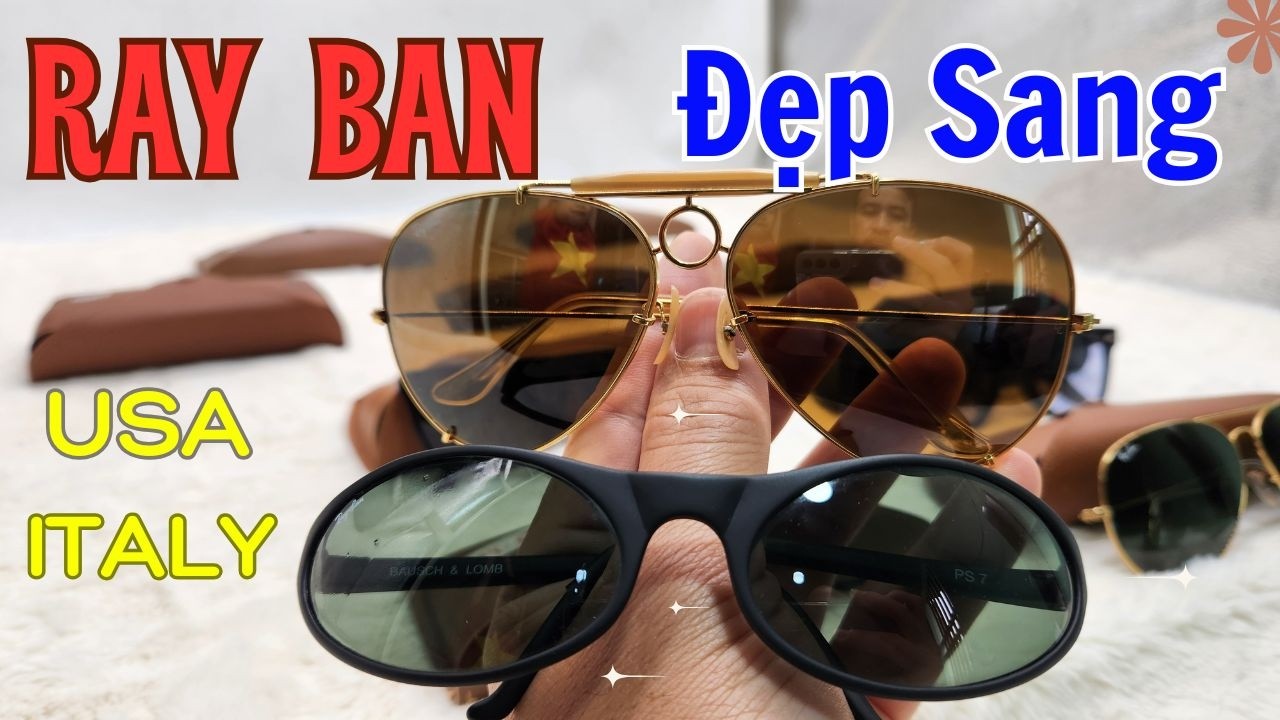 Quá Đẹp ! Mắt Kính Rayban Chính Hãng Usa Italy Cổ Xưa Cực Hiếm Giá Tốt #matkinhrayban #matkinhhieu