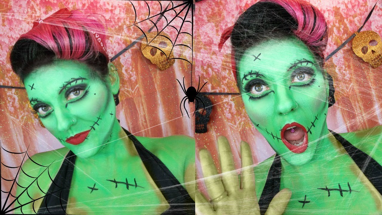 Rockabilly pin up frankenstein halloween look