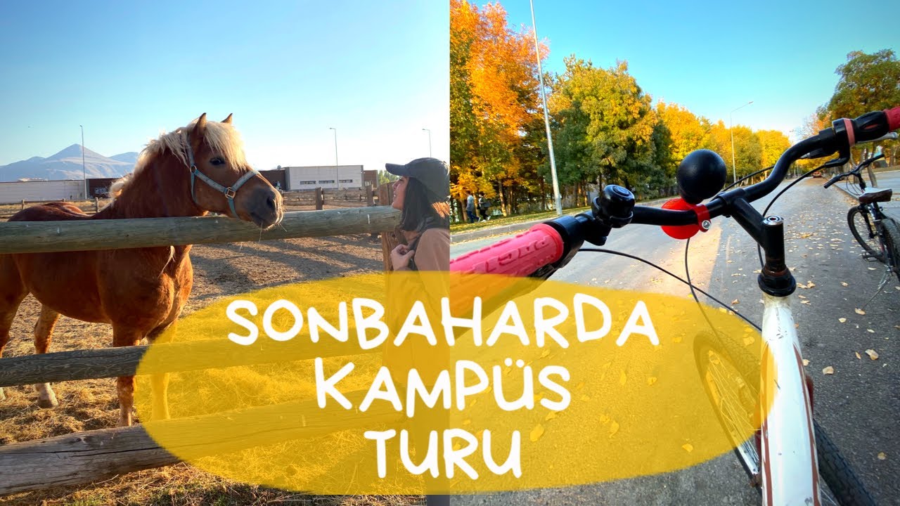 ATATÜRK ÜNİVERSİTESİ KAMPÜS TURU | sonbaharda kampüs, atlar, bisiklet turu ve daha fazlası 🍃🐎🚲