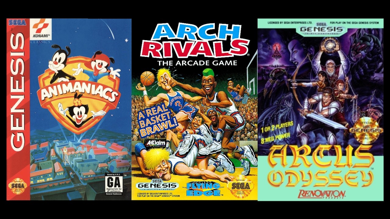 Animaniacs, Arch Rivals and Arcus Odyssey for GEN