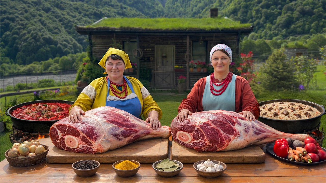 Having The Biggest Village FEAST from a GIANT BULL!