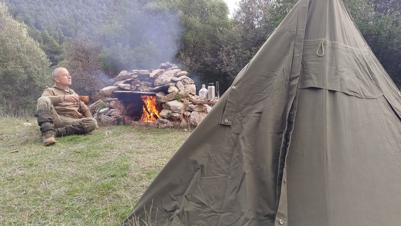 Μια μέρα στο δάσος με Lavvu Tent : Οδηγίες & Tips BUSHCRAFT 