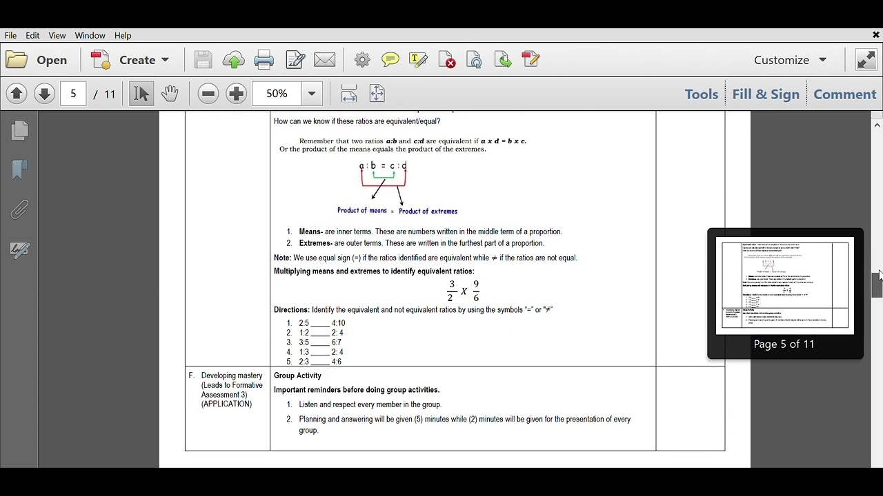 4As Lesson Plan (Mathematics 5)