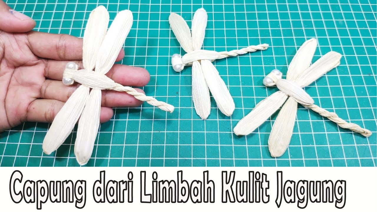 Cara Membuat Capung dari Limbah Kulit Jagung - Kerajinan untuk Aplikasi Dekorasi / Mahar