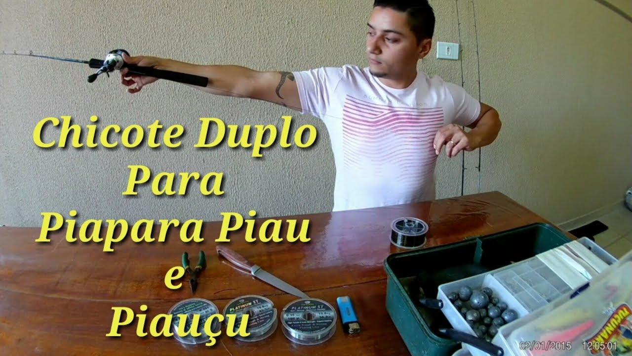 CHICOTE DUPLO PARA PESCA DE PIAPARA , PIAU E PIAUÇU (chicote, Lider, Cabresto,etc...) (Dica NF)