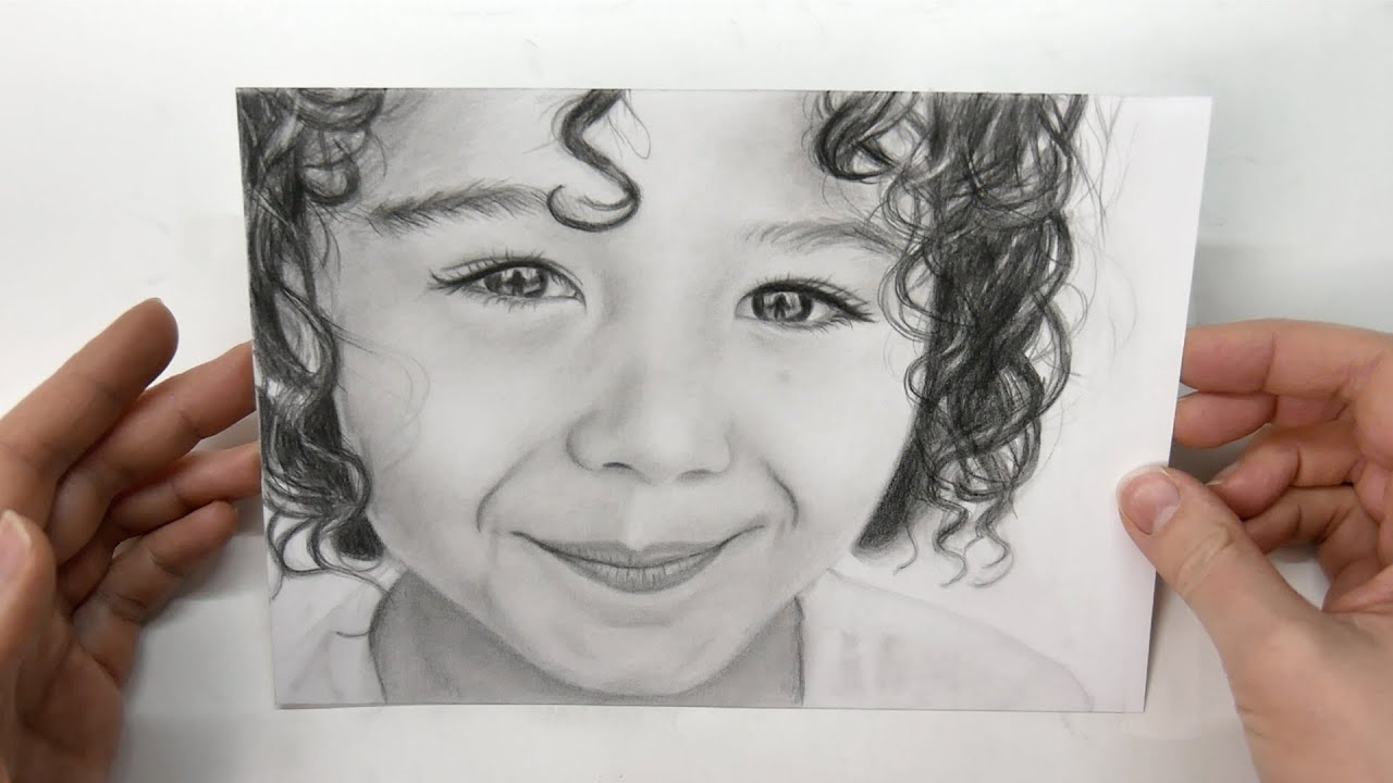 Drawing a Face from a Photo - Boy Portrait